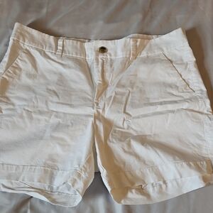 White Casual Shorts